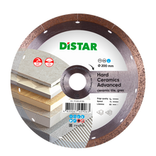 Load image into Gallery viewer, Disco de corte de baldosas cerámicas, gres porcelánico y otros. Cortes de calidad Distar Hard ceramics advanced