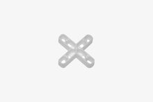 Load image into Gallery viewer, Separador cruceta en cruz para baldosas con juntas de 8 mm  Ancho: 40 x 40 mm  Alto: 7 mm  Disponible en bolsas de 200 y 1000 unidades.